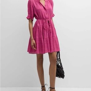 Las Alturas Tiered Ruffle-Trim Gauze Mini Dress